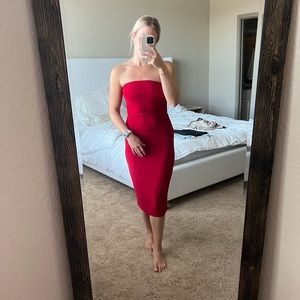 Revolve Strapless Dress to Knee Dress - Norma Kamali